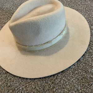 Brixton Cream Wool Fedora Hat Size XS